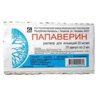 Папаверин 2%-2мл амп №10 //