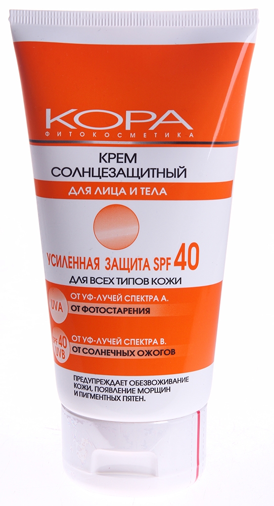 Кора Крем солнцезащитный для лица и тела SPF40 150мл 4901