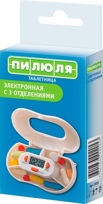 Контейнер Пилюля электр. с таймером для трех видов таблетиров. продукции