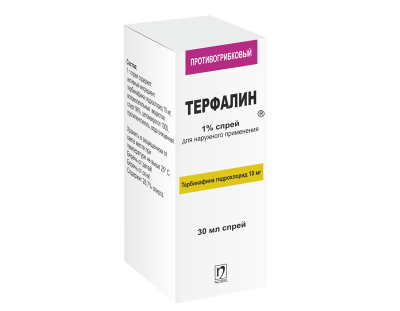 Терфалин 1% спрей 30мл