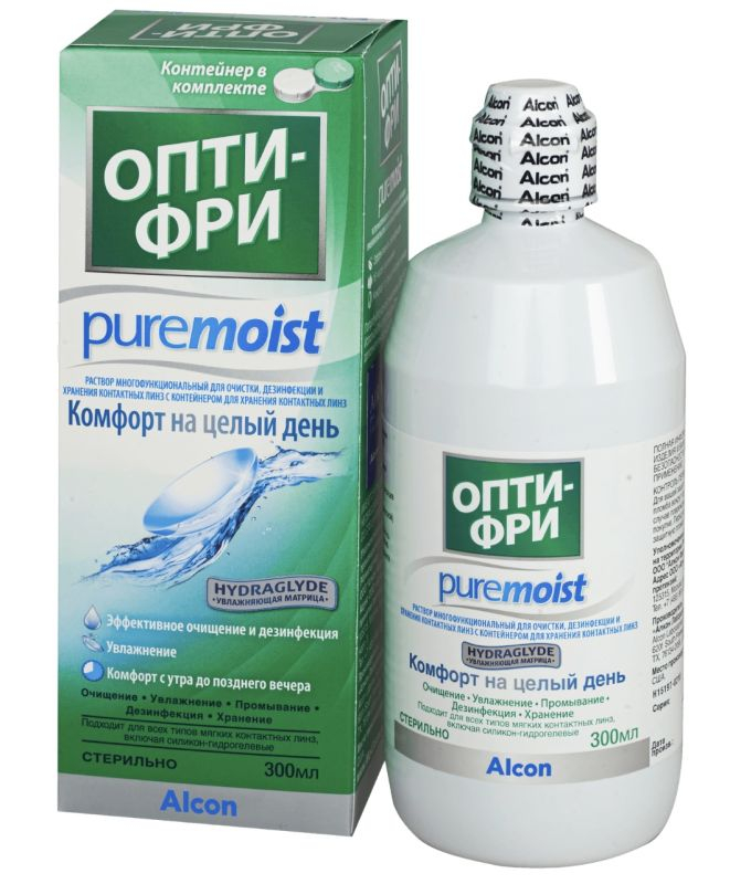 Opti Free ExpressPure Moist Раствор для хранения мягких контактных линз 300мл