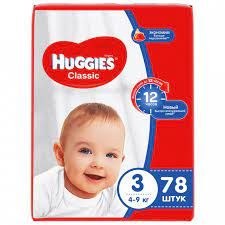 Подгузники Huggies UC (3) Mega 5-9кг) №1 (78)