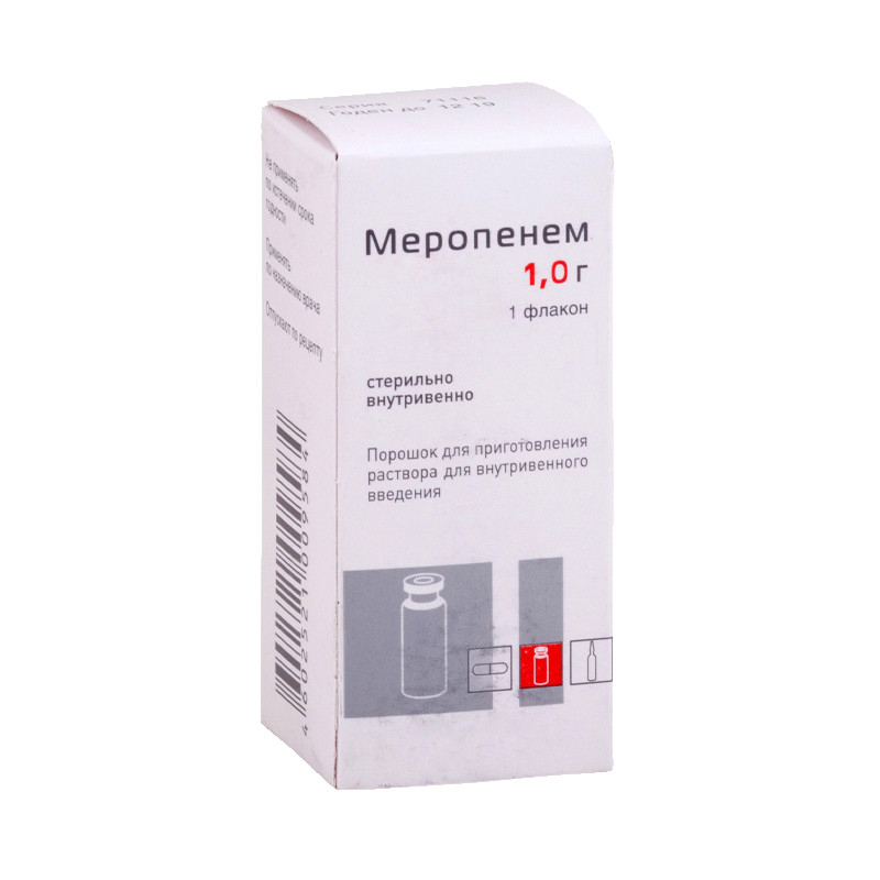 Меропенем 1000мг фл №1 (Красфарма)