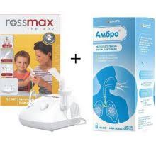 Ингалятор Rossmax NE-100 компресс.+Амбро 7,5мг-5мл 100мл
