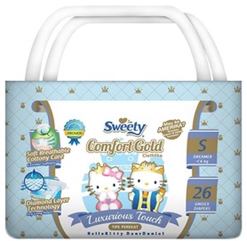 Подгузники SWEETY Comfort Gold S (3-6кг) №2 (26)