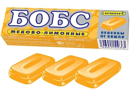Леденцы Бобс Медово-лимонные 33гр