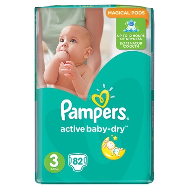 Памперс Active Baby Dry midi №1 (82)