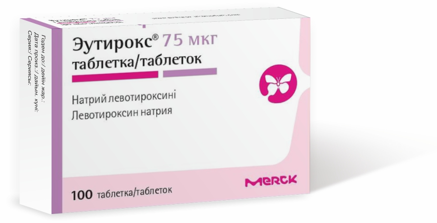 Эутирокс 75мкг тб №100