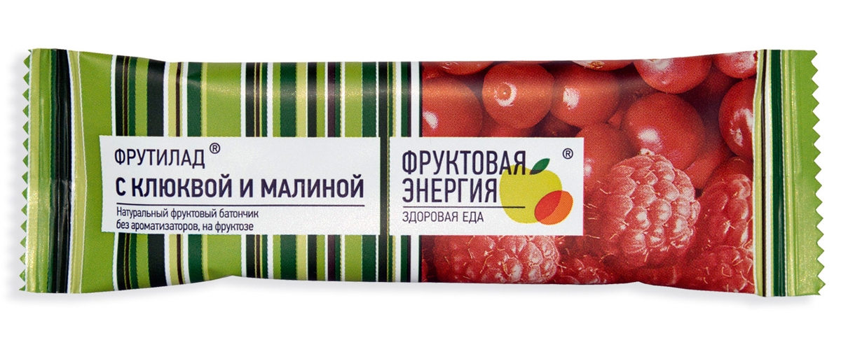 Батончик фруктовый Фрутилад Клюква-малина на фруктозе 30г