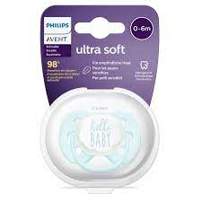 АВЕНТ Пустышка силикон. ортодонт. Ultra Soft щиток-нагубн. кольцо-держ. футляр, 0-6мес №1(SCF522/01)