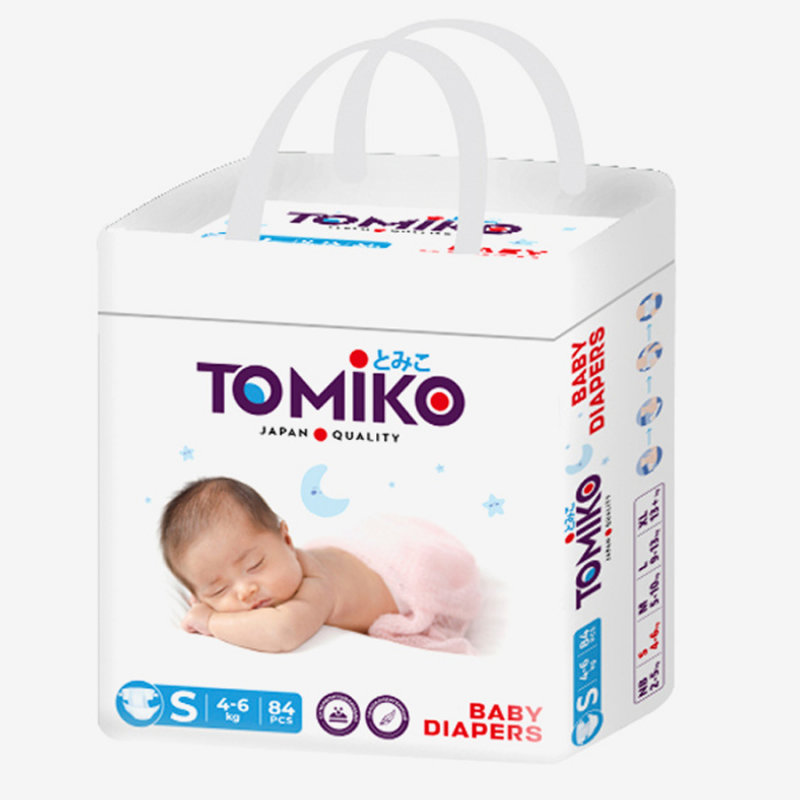 Подгузники детские ТОМИКО Премиум Софт S (4-6кг)  №84