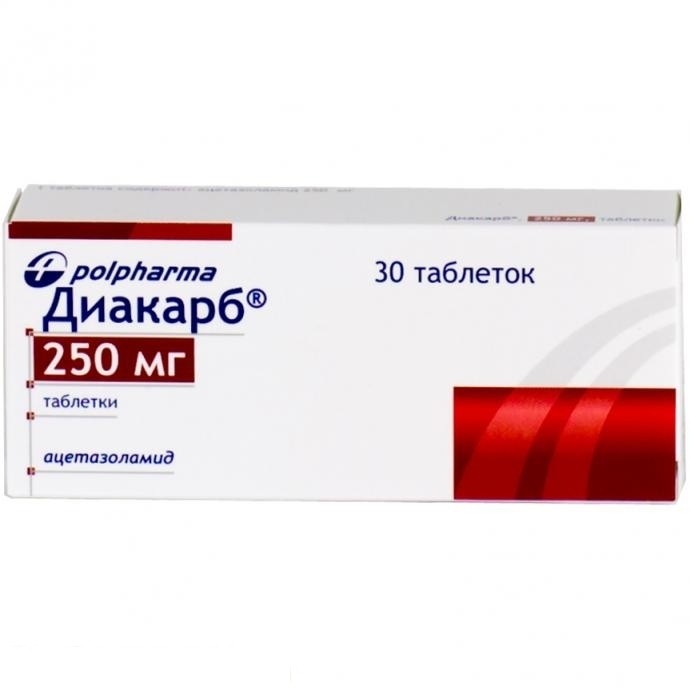 Диакарб 250мг тб №30