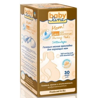 БебиЛайн Mom Lux Прокладки гелевые для кормящих матерей №30 DN55