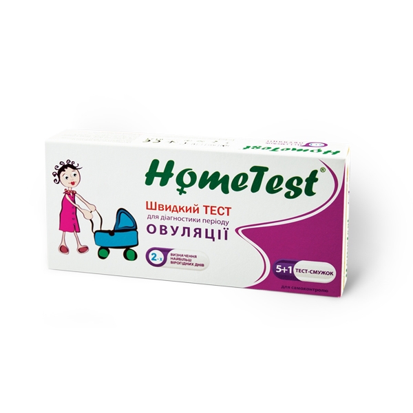 Тест-экспресс Home Test для диагностики периода овуляции №5+1