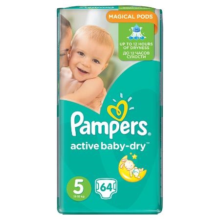 Памперс Active Baby р-р5 (11-18кг) №1 (64)