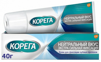 Корега крем для фиксации зуб протезов 20г нейтральный вкус