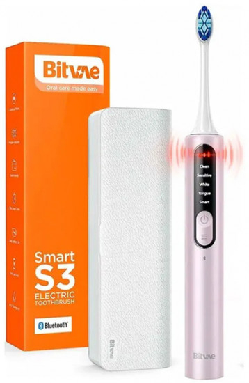 Зубная щетка Bitvae электрическая в комплекте BVS 3 Smart E Toothbrush белый