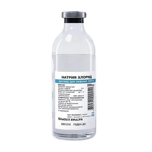 Натрия хлорид 0,9% фл 200мл (Reka-medfarm)