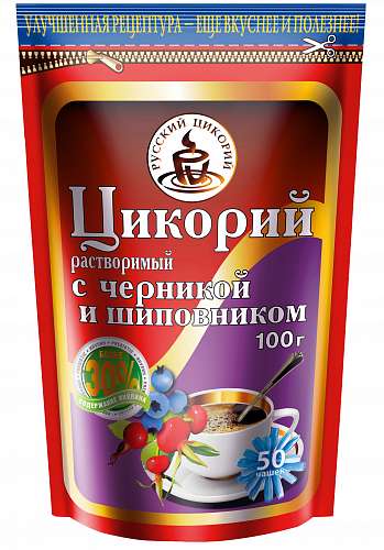 Напиток РЦ цикорий порошкооб. с шиповником и черникой ЗИП 100г