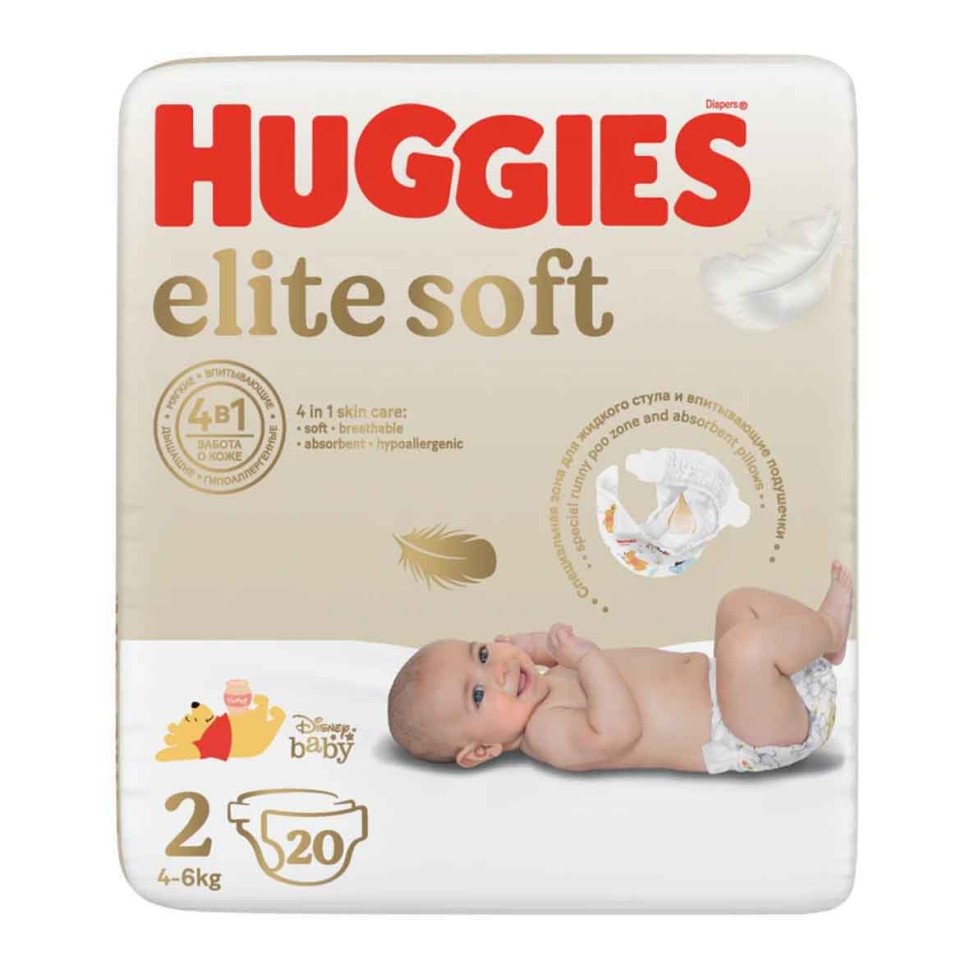 Подгузники Huggies Элит софт OD (2) Conv №20