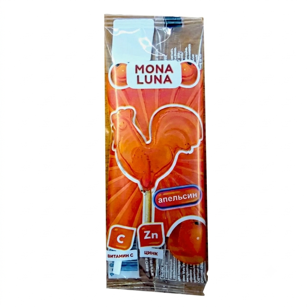 Витамин С+ Цинк Карамель леденцовая Mona Luna Апельсин 14г