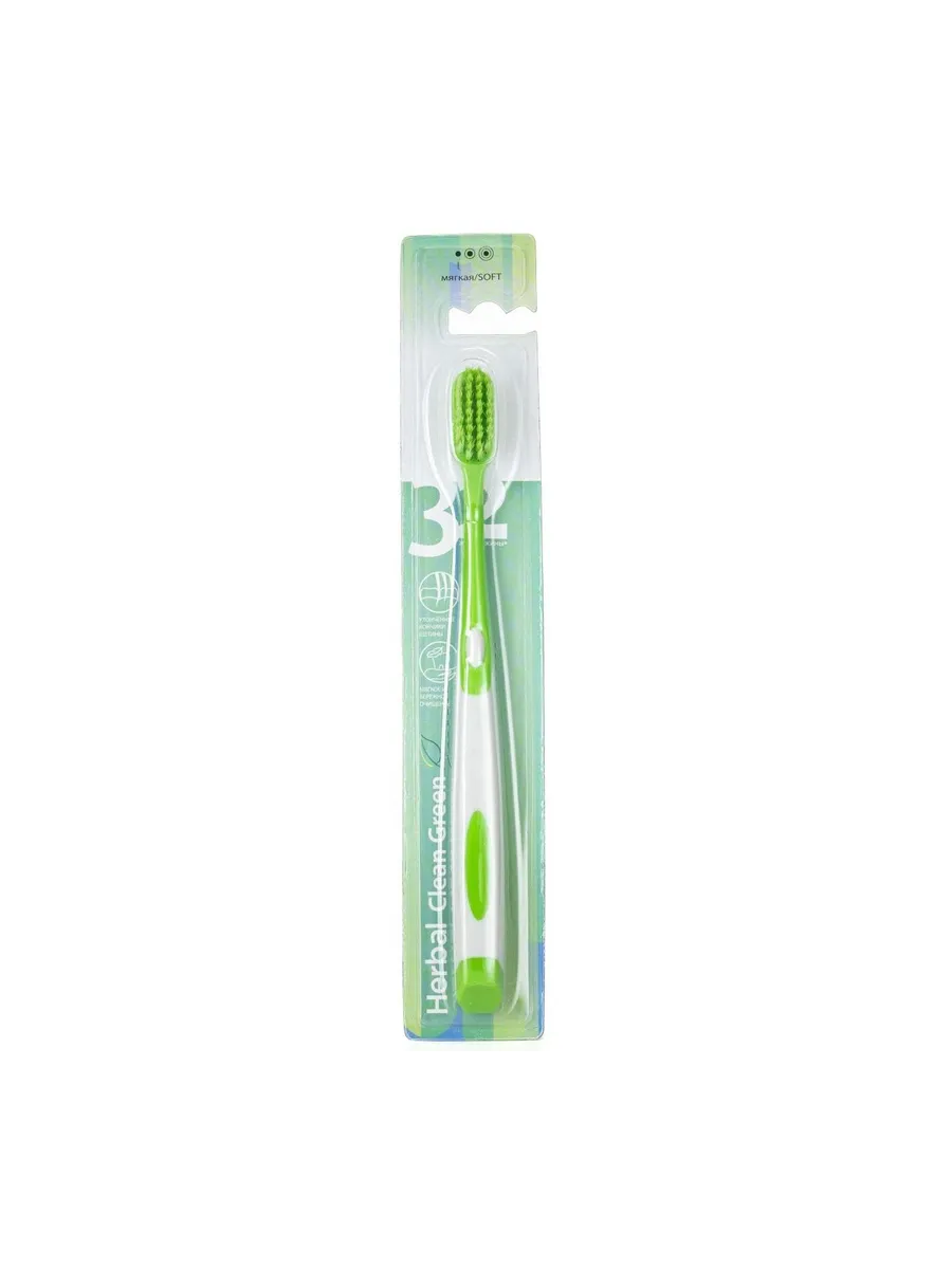 MODUM Щётка зубная 32 ЖЕМЧУЖИНЫ HERBAL Clean Green YС952 мягкая