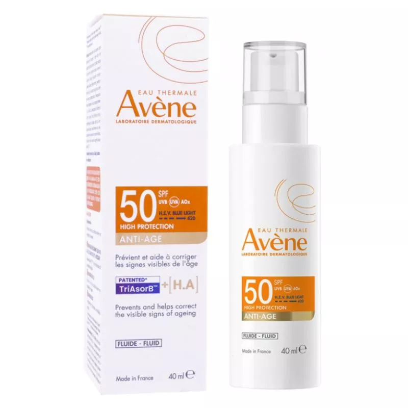 Авен Sun Флюид солнцезащитный Anti-Age антивозрастной SPF50+ 40мл