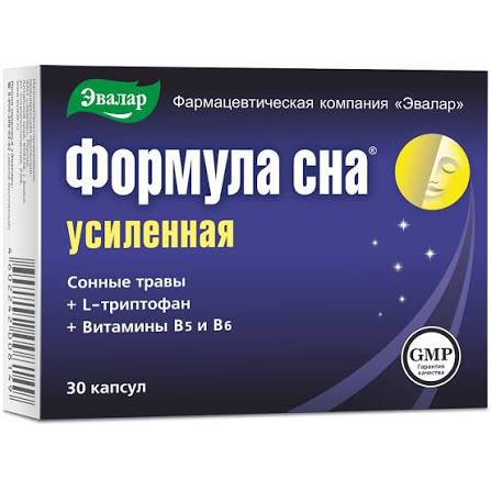 Формула Сна усиленная L- триптофаном и вит В5 и В6 кпс №30