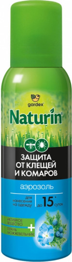 Гардекс Naturin Аэрозоль от комаров и клещей 100мл